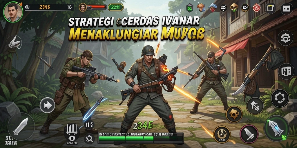 Tampilan gameplay strategis yang mendebarkan dalam 234E.