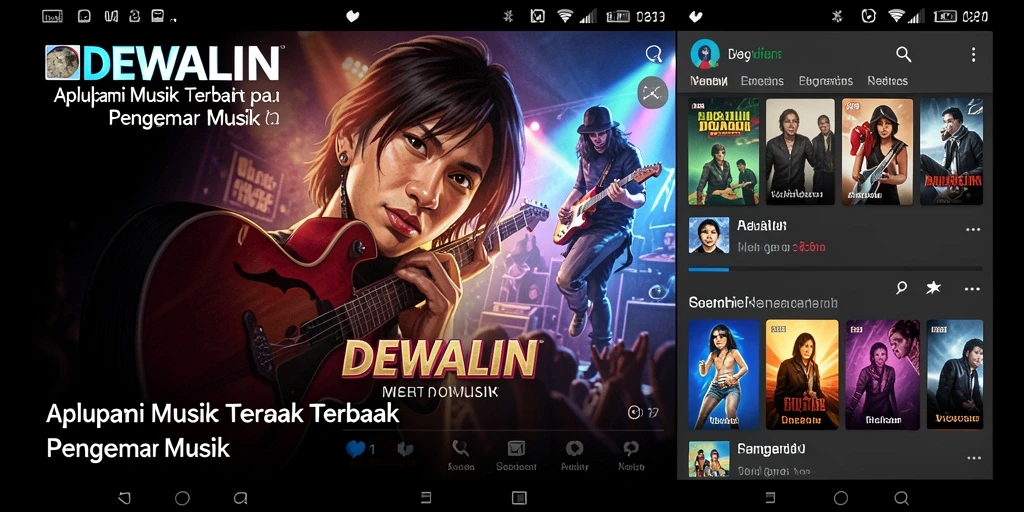 Tampilan menarik dari gameplay musik DEWALIN.