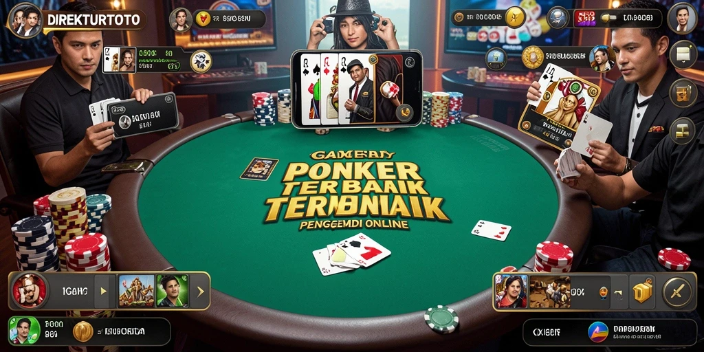 Tampilan menarik dari gameplay Poker DIREKTURTOTO yang menegangkan.
