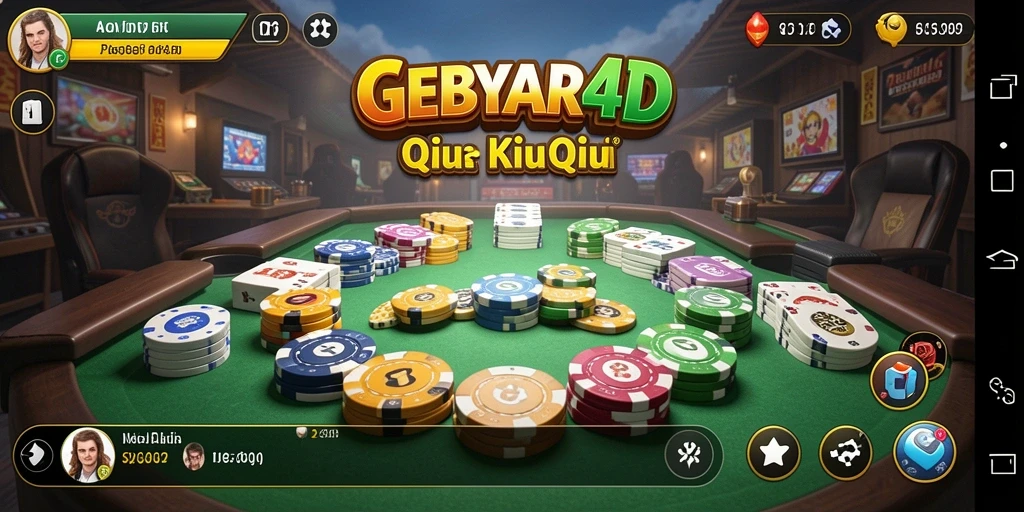 Tampilan gameplay QiuQiu yang seru dan dinamis.