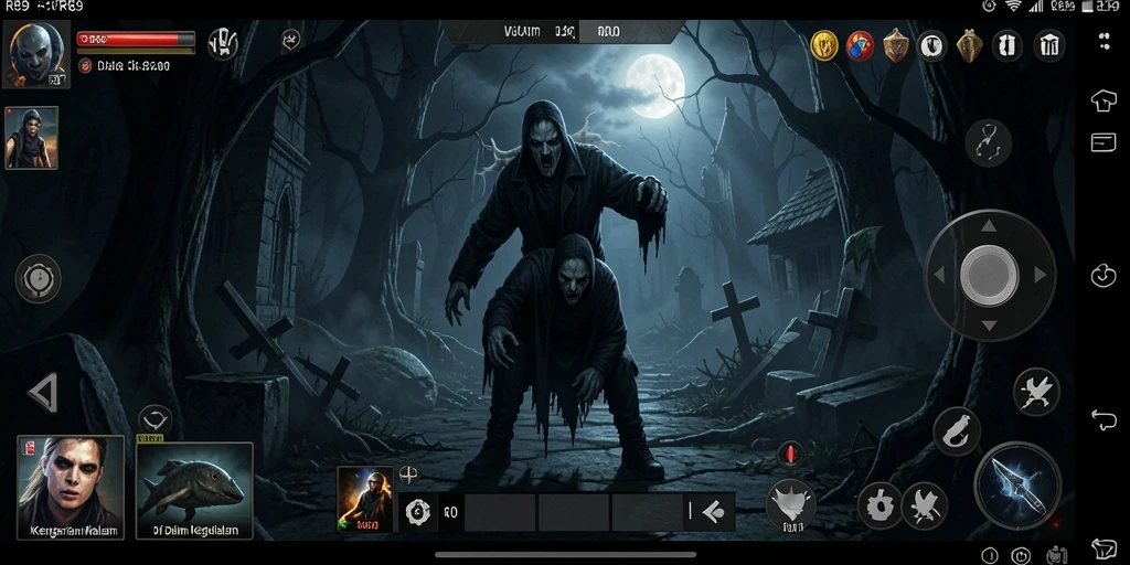 Tangkapan layar gameplay RR89 yang menegangkan dalam suasana Horror.