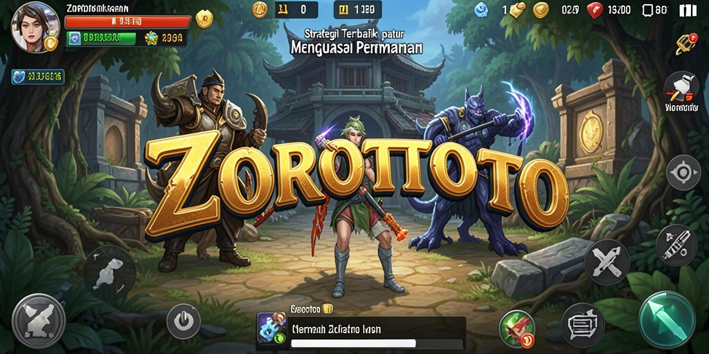 Tampilan gameplay ZOROTOTO dengan strategi yang mendalam dan menantang.